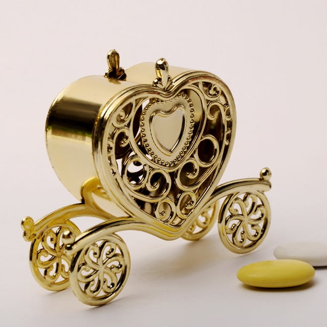 Oleegame 1PC Produce Storage 12 Mini Wedding Candy Box Pumpkin Car Heart Shaped Creative Wagon Candy Box