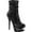 Black/Black Sequin Synthetic, variant on Women's Pleaser Blondie R-1009 Platform Bootie