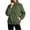 Army Green, variant on Women's Fall Fashion Jacket Full Zip Waterproof Hooded Raincoats with Elastic Cuffs, Elastic Hem, Drawstring, Pocket, Lightweight Solid Outdoor Hiking Trench Coat