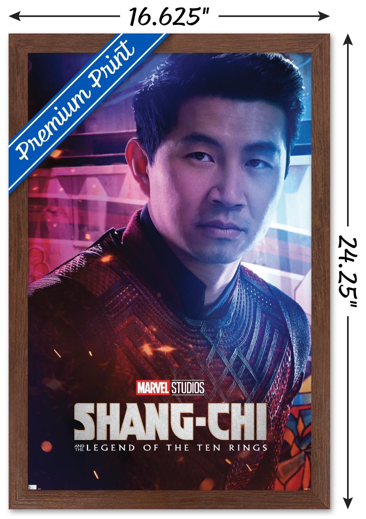 Marvel Shang-Chi and the Legend of the Ten Rings - Shang-Chi One Sheet Wall Poster, 14.725" x 22.375", Framed