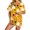 278-Yellow, variant on jiaxiM Womens Pajama Set, Halloween Pjs, Womens Halloween Pajama Sets, Pumpkin Print 2 Piece Outfit, Short Sleeve Top And Shorts, Lightweight Summer Loungewear Sleepwear