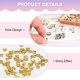 thumbnail image 2 of Paquete de 200 Cuentas Espaciadoras Rondelle, 0.24 Pulgadas/6mm Cuentas Sueltas de Cristal Checo con Rhinestone [Tono Dorado], 2 of 6