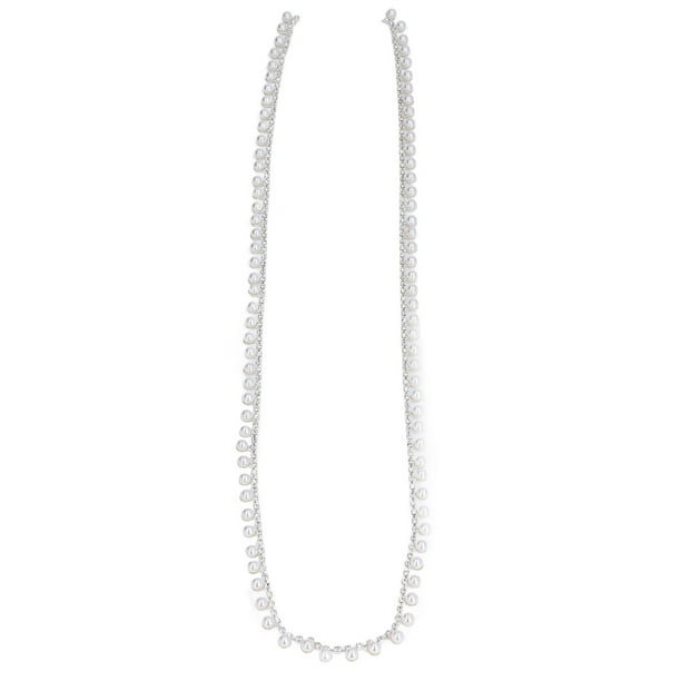 Adorno de diamantes de imitación, cadena de diamantes de imitación con perlas, 1 aplique de diamantes de imitación, adorno de diamantes de imitación con perlas, construcción resistente