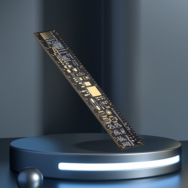 Herramienta de medición de regla de placa de circuito impreso con regla PCB multifuncional (15 cm)