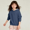 thumbnail image 3 of Blusa con capucha de manga larga para niñas y niños, primavera y otoño, sudadera con capucha de manga larga de color liso, top versátil de moda, abrigo con capucha para hombres y mujeres, sudadera con, 3 of 7