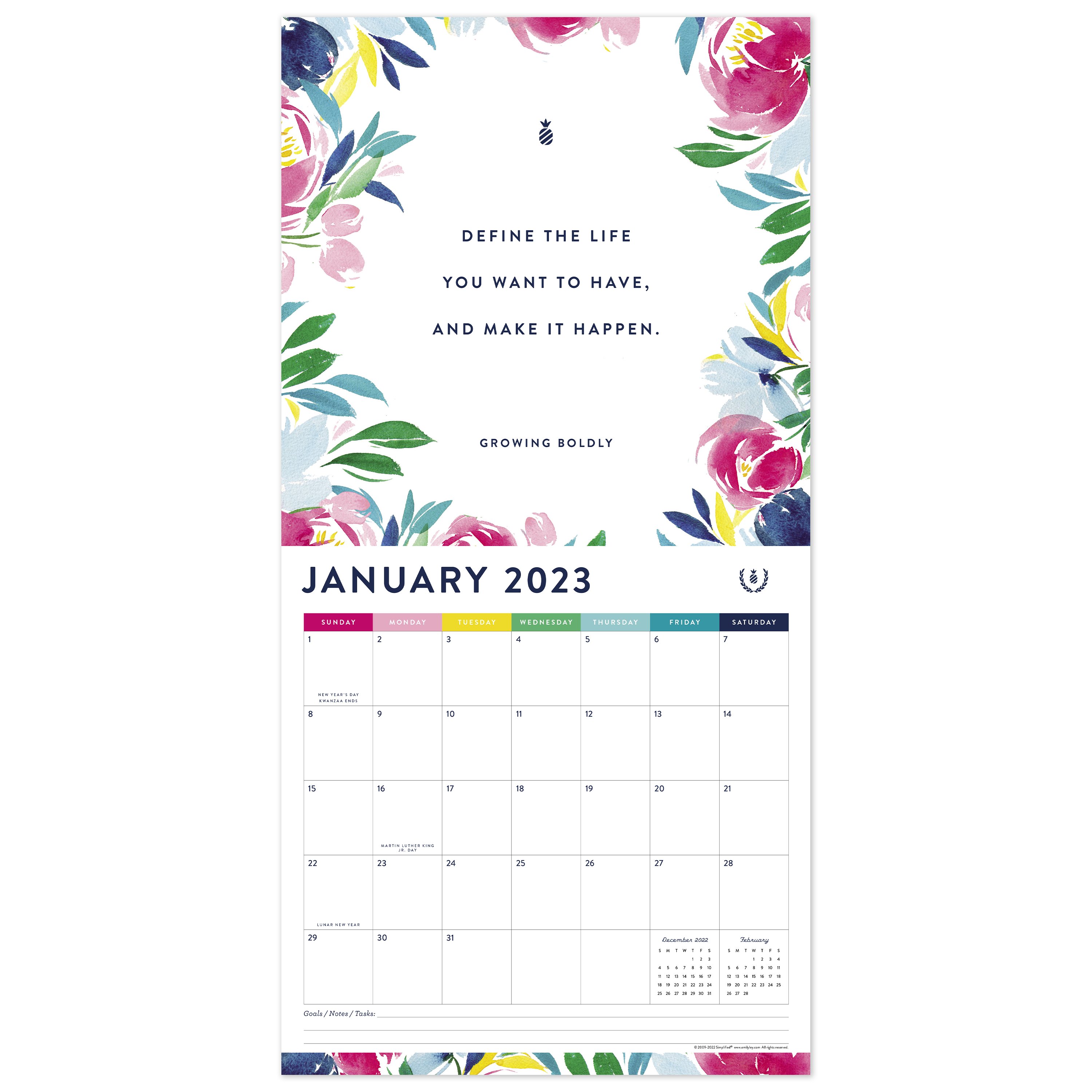 2023 Wall Calendar, Simplified by Emily Ley, 12" x 12" by Mead (WMDL7128-23)