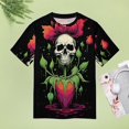 thumbnail image 5 of Skull T Shirts Basic T-Shirt Short Sleeve Ladies Tee Shirt Summer Graphic Clothing, 5 of 5