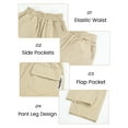 thumbnail image 5 of Happy Cherry Kids Baggy Joggers Boys Cargo Pants Hip Hop Pants Cotton Trousers Casual Sweatpants Elastic Waist Outdoor 9-10 Years Khaki, 5 of 7
