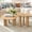 Natural-Set of 2, variant on Brafabhome Round Lift Top Coffee Table with Storage, 31.5" Flip-top Fluted Cocktail Table, Mid-Century Modern Center Table for Living Room | Natural