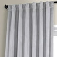 thumbnail image 5 of HPD Half Price Drapes Signature Concrete Gray Plush Velvet Hotel Blackout Curtains(1 Panel), 50W X 96L, 5 of 6