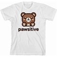 thumbnail image 3 of Pawsitive Bear Youth White Crew Neck Short Sleeve Tee-Medium, 3 of 4