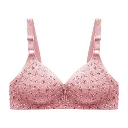 Fesfesfes Bras for Women Wireless Young Ladies Embroidered Bras Comfortable Breathable Bra Underwear Bras Womens Sports Bras