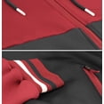 thumbnail image 4 of Men's Athletic Sport Casual Running Jogging Gym Two Tone Sweat Tracksuit Gym Set (M, Unique 3 Burgundy/Black), 4 of 4