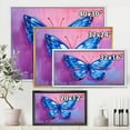 thumbnail image 3 of Ancient Blue Butterfly I 20 in x 12 in Framed Painting Canvas Art Print, by Designart, 3 of 5