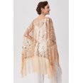 thumbnail image 3 of BABEYOND 1920s Beaded Shawl Wraps Sequin Fringed Evening Cape Wedding Bridal Shawl Scarf for Evening Dresses Party (champagne), 3 of 7