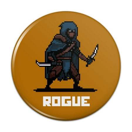 8-Bit Pixel Retro Rogue Thief Assassin Games RPG  Pinback Button (Best Idle Rpg Games Android)