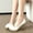 White, variant on Miluxas Womens Slip On Wedding Heels Party Round Toe Elegant Stiletto Mid Heel Pumps Dress Shoes White 9(42)