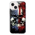 thumbnail image 1 of For Apple iPhone 15 Plus American USA Flag Skulls Blue Red Case Cover,iPhone 16, 1 of 2
