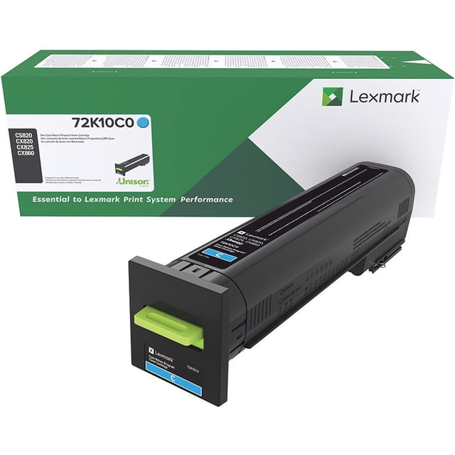 Cartucho de tóner Lexmark 72K10C0 CS820, CX820, CX825, CX860 Cyan