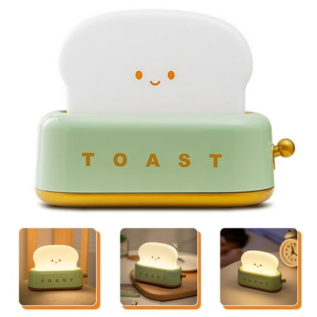

Kids Night Light Usb Charging Child Infant Bedside Lamp Toaster Shape Desk Lamp