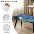 thumbnail image 6 of Xoenoiee Starry Night Print Dining Bench Cover, Stretch Washable Long Bench Seat Covers, Rectangle Dining Table Bench Slipover for Dining Room, Living Room, Kitchen, 6 of 7