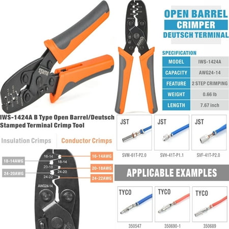 

CANHWLUO Professional-grade high-quality IWISS Weather Pack Crimper Tools for Delphi APTIV Packard terminals - Durable and precise Seal Terminals Metri-Pack Connectors - Sealed and relia