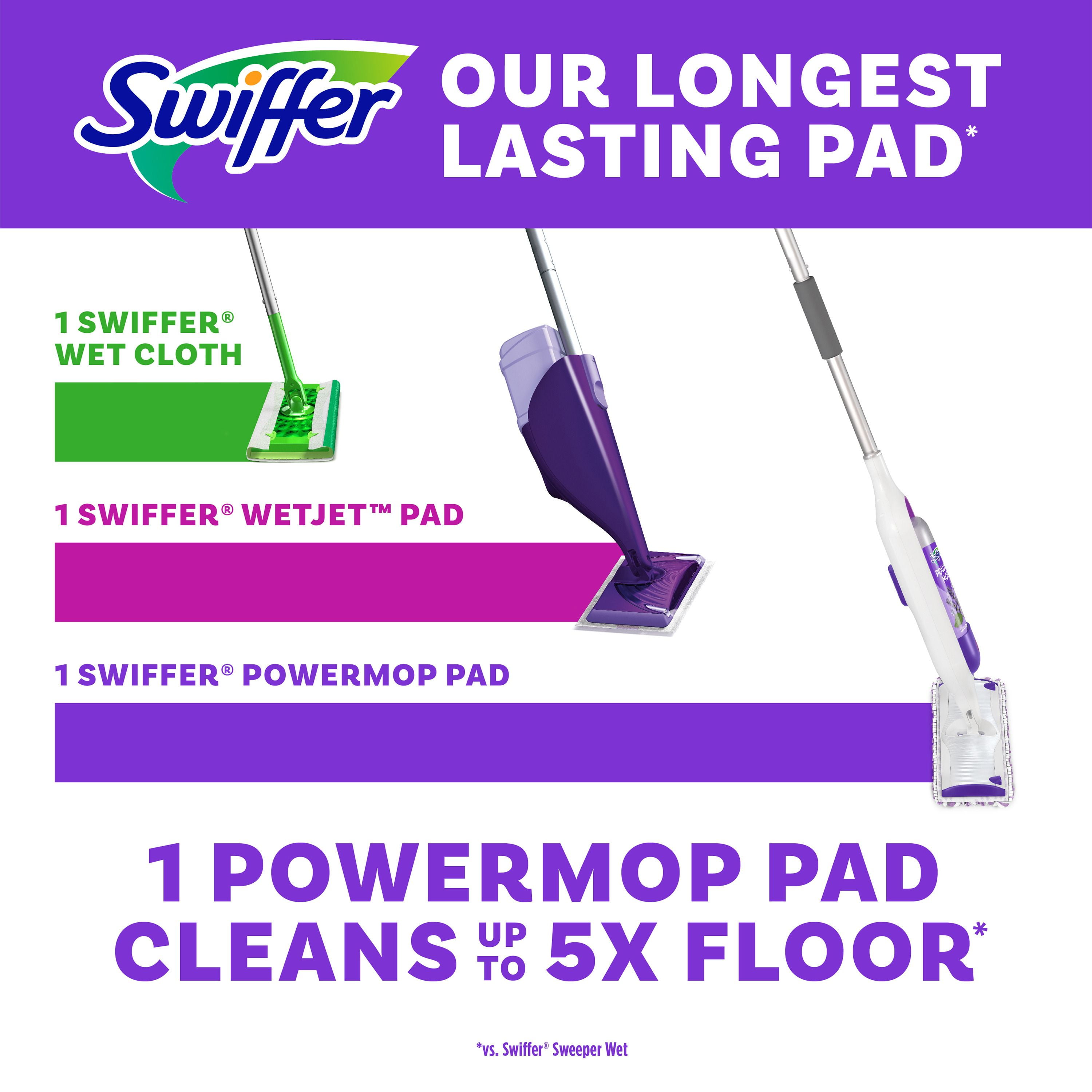 Swiffer PowerMop Multi-Surface Mop Kit for Floor Cleaning, Fresh Scent, Mopping Kit Includes PowerMop, 2 Mopping Pad Refills, 1 Floor Cleaning Solution with Fresh Scent and 2 batteries, 1KIT
