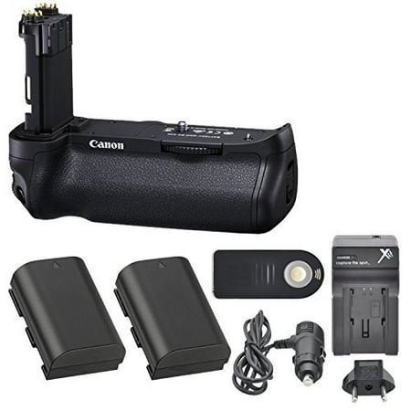 Canon BG-E20 Battery Grip with 2 Extra Batteries (LP-E6), Compact AC/DC Travel Charger, Wireless Remote for EOS 5D Mark IV Digital SLR DSLR (Best Compact Camera For Travel)