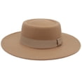 thumbnail image 4 of Sombrero francés negro para mujer, cinta de banquete, Fedora superior plana, sombreros de fieltro de Jazz de lana para mujer, sombreros de vestir de ala ancha elegantes, invierno y otoño, 4 of 4