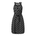 thumbnail image 3 of SMihono Robe d'Été pour Femmes Grande Taille Mode à Pois Sans Manches Épaules Dénudées Décontractée Ample, 3 of 4