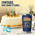 thumbnail image 4 of 50th Birthday Gifts for Him, Her - 1975 50th Birthday Decorations - Funny 50 Year Old Gifts for Men, Women, Dad, Husband, Mom, Wife - Cool Turning 50 Ideas - 20oz Navy Tumbler Cup Gift Box, 4 of 6
