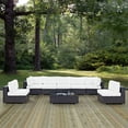 thumbnail image 4 of Modway Convene Sectionnel de Mobilier de Patio Extérieur 8 Pcs, Blanc, 4 of 8