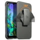 Case/Mount/Clip pour LG K50/Q60, Poignée de Bague Noire Nakedcellphone [Couverture Robuste avec Support] + [Étui Ceinture] + [Support de Voiture Magnétique] pour LG K50, LG Q60 (2019) – image 3 sur 12