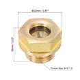 thumbnail image 2 of Uxcell Air Compressor Oil Sight Glass, 2 Pack M16*1.5 Brass Oil Liquid Level Gauge, 2 of 5