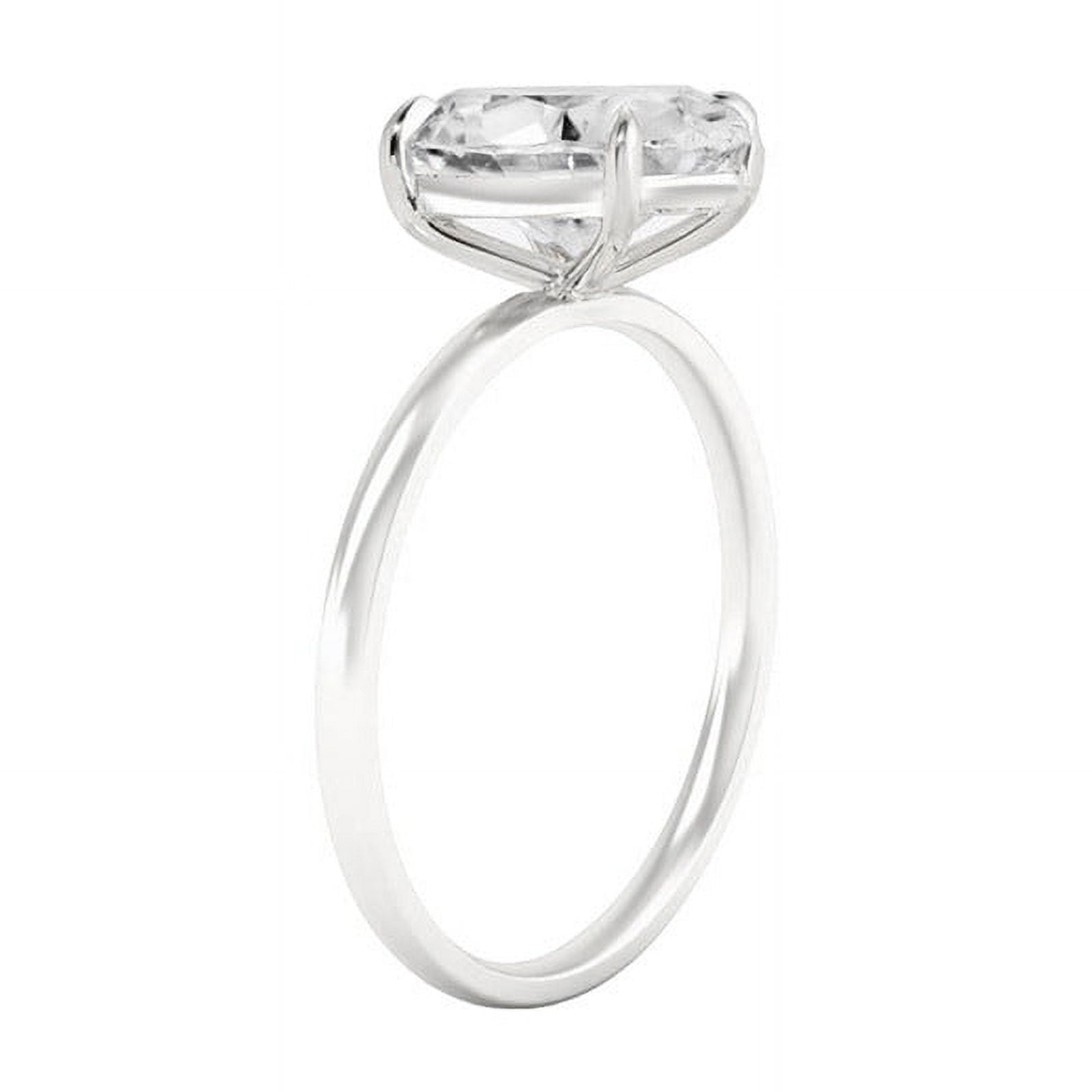Cora Jewellery 2.75 CT Oval Moissanite Engagement Ring, 10x8MM Oval Solitaire Ring For Women, 18K White Gold, 10.5 US, Pack of 1