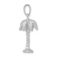 thumbnail image 6 of Auriga Fine Jewelry 925 Sterling Silver Rhodium-Plated Polished and Textured 3D Palm Tree Pendant (L-29.21mm), 6 of 6