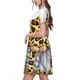 thumbnail image 2 of Balery Leopard Gnomes Vestidos sueltos de manga corta para mujer, vestidos de verano 2025, vestidos casuales de corte A con vuelo., 2 of 6