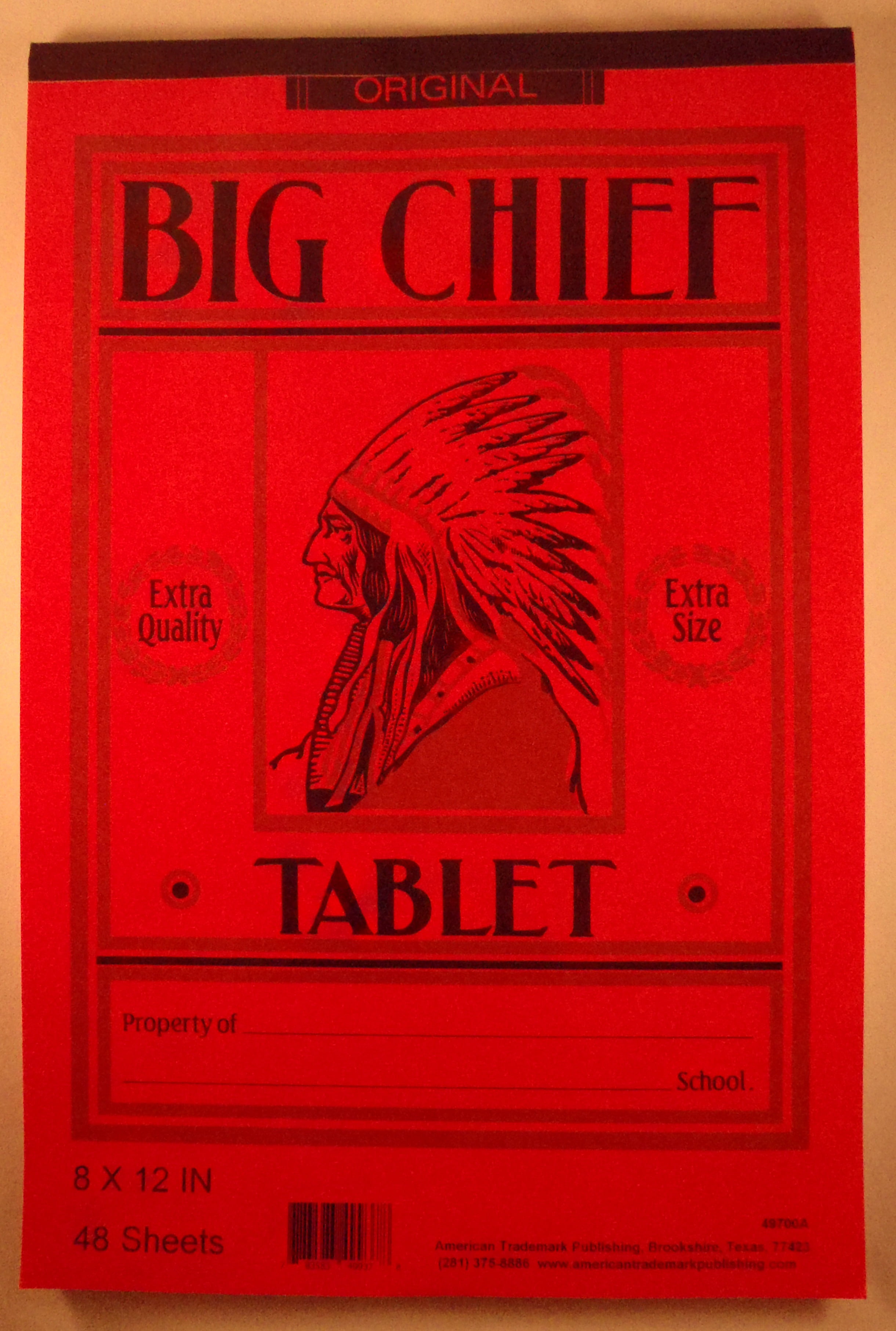Original Big Chief tablets now - Original Big Chief Tablet