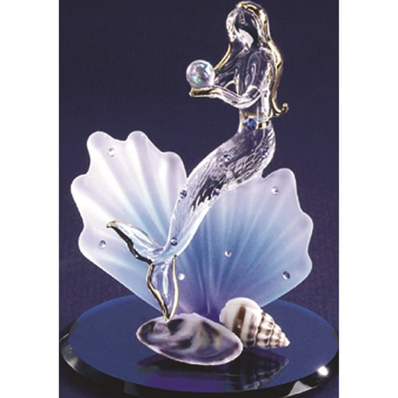 Fashion Mermaid Glass Figurine (2.5 X 2.5) Made In China gl3743