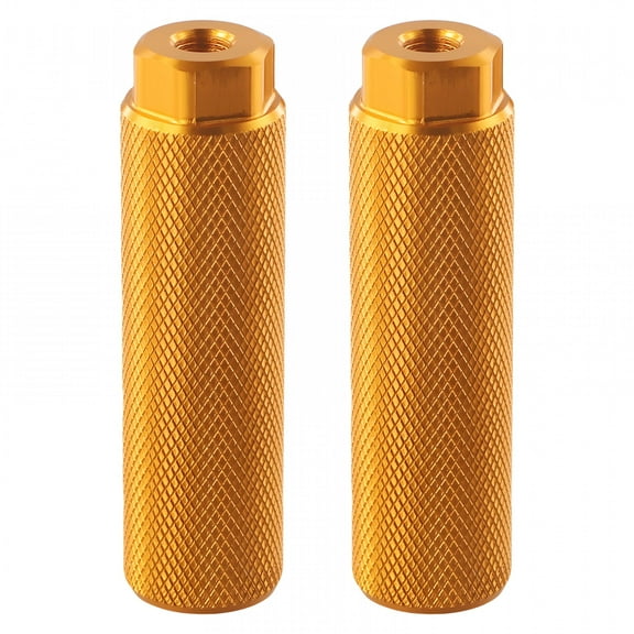 MELIVO Bike Pegs Aluminum Alloy Anti Skid Foot Pegs for BMX Bike Fit 3/8 Inch Axles Gold