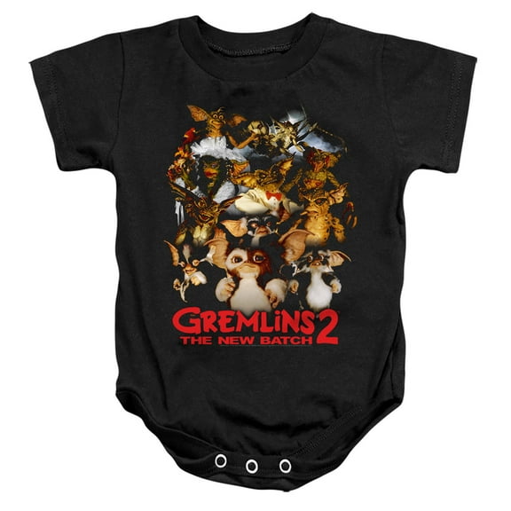 Gremlins 2 Goon Crew Unisex Infant Snap Suit for Baby (12 Months) Black