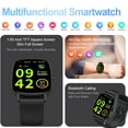 thumbnail image 2 of Mens Womens Smart Watch for Android and iPhone, 1.85-inch Fitness Trackers with 110+ Sports Modes, Bluetooth Answer/Make Calls, IP68 Waterproof, Black, 2 of 7