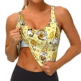 thumbnail image 4 of Lsque Garden Honeybee Gnomes Printed Women'S Sports Bra, Compression, Moisture Wicking, High-Impact Sports Bra For Women,Supportive sports bra-XX-Large, 4 of 9