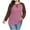 Hot Pink, variant on Nfurl Blouses for Women Plus Size Long Sleeve Colorblock Shirts Crewneck Ladies Fall Tops Army Green,Sizes S-5X