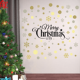 thumbnail image 4 of Christmas Static Window Sticker Traceless Wall Decal, DIY Xmas Shop Window Clings Home Wall Decor,Snowflakes, Dots Pattern Stickers, 4 of 5