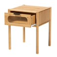 thumbnail image 2 of Mesa auxiliar Baxton Studio Naresh de madera de bambú marrón natural, 2 of 9