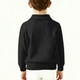 thumbnail image 4 of OGLCCG Boys Long Sleeve Sweaters Spring Fall V Neck Button Collar Pullovers Kids Solid Color Classic School Uniform Shirt 2-10 Years, 4 of 5