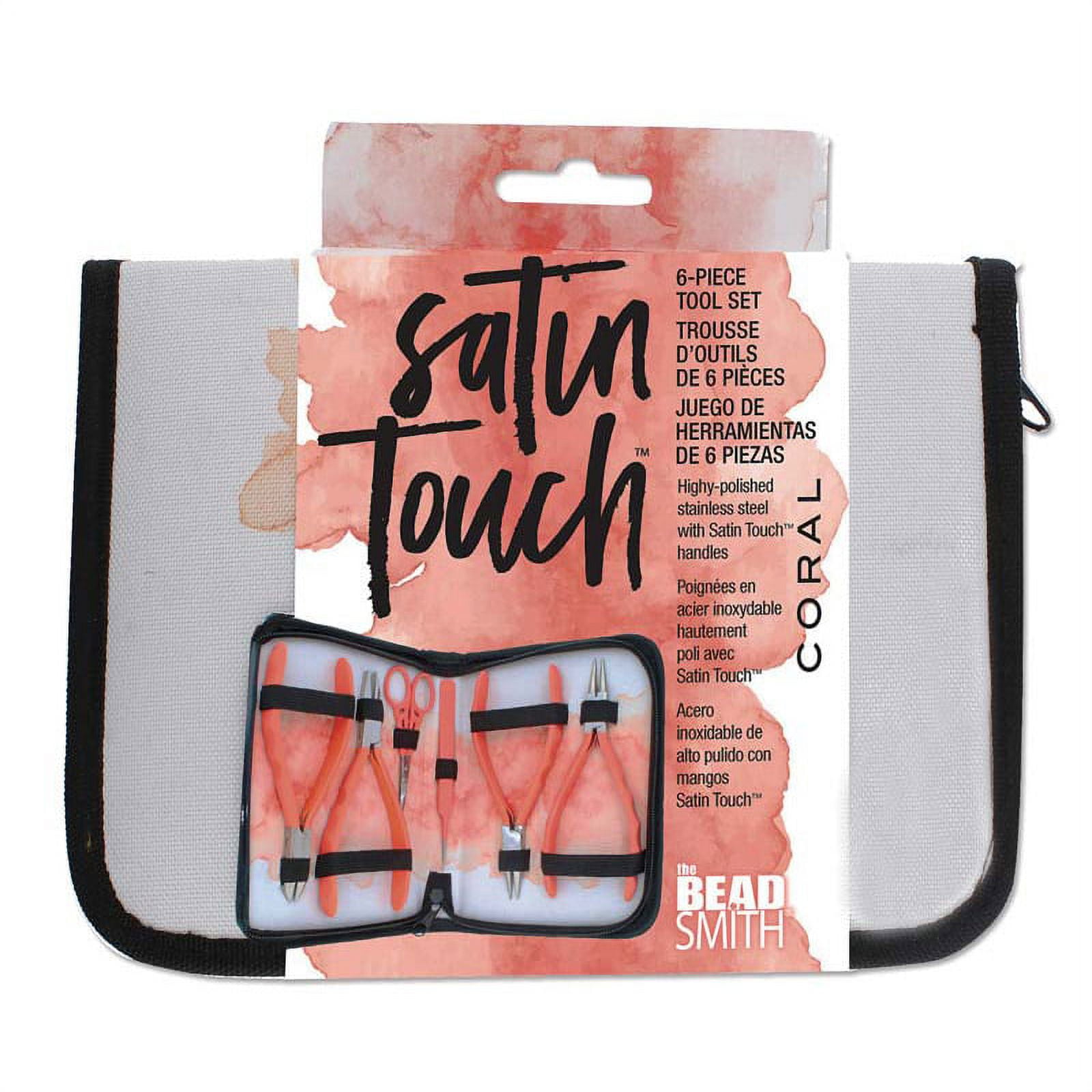 Satin Touch Tool Set, 6 Assorted Pliers and Tools with Travel Case, 1 Tool Set