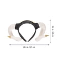 thumbnail image 2 of Diadema de cabra de cabra Diadenta de Halloween Evil Cosplay Diadema de disfraces Accesorio, 2 of 5