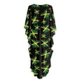 thumbnail image 5 of Xoenoiee Jamaica Flag Paint Splatter Print Women Kaftan Dress Long Maxi Plus Size Caftan Batwing Sleeve Swimsuit Cover Up Gown Beach Party Casual Kimono Nightdress, 5 of 7